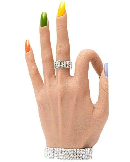 Adjustable Silicone Nail Art Practice Hand Set with Stand - Professional Nail Training Kit