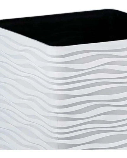 Chic White Square Planter Set - Stylish Addition for Any Space