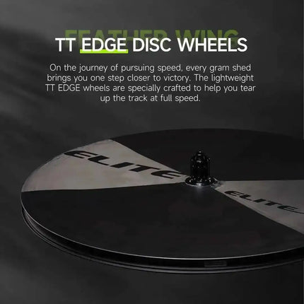 ELITEWHEELS EDGE TT Disc Wheels - 1050g, Ceramic Bearings, Carbon Fibe