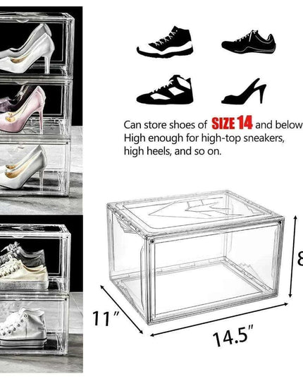 Transparent Sneaker Storage Boxes Set for Fashion Enthusiasts