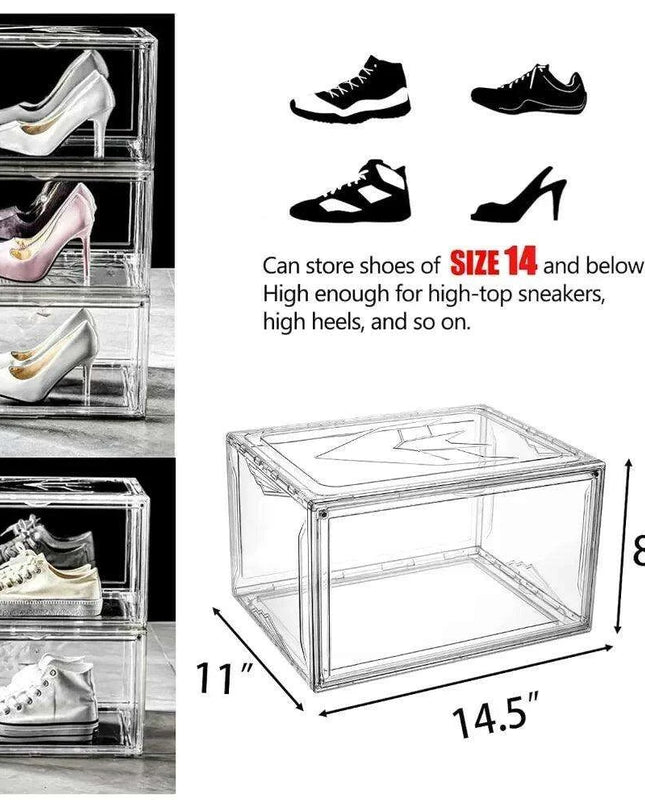 Transparent Sneaker Storage Boxes Set for Fashion Enthusiasts