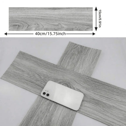 Self-Adhesive Wood Grain Floor & Wall Stickers – Set of 10