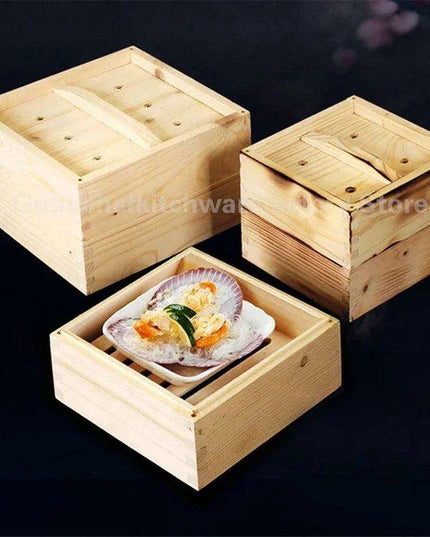 Multi-Purpose Wooden Steamer Set for Healthy Culinary Adventures
