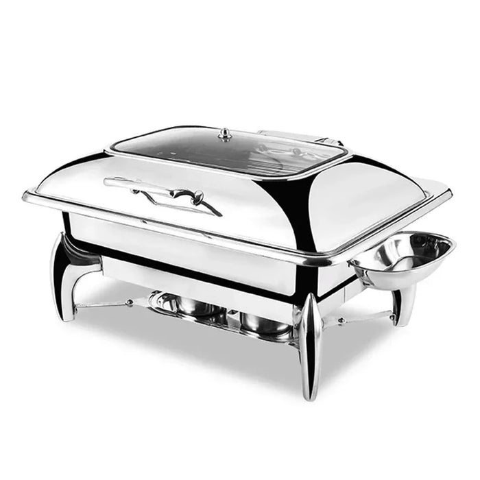 Regal Stainless Steel Buffet Chafing Dish Set with Hydraulic Burner and Hot-Water Bucket