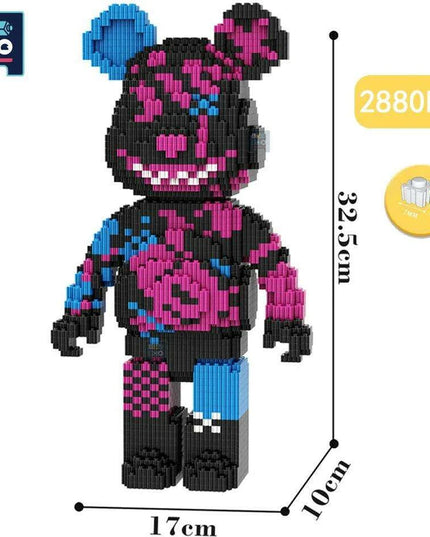 Adorable Bear Cub Building Block Set with Easy Storage - Inspire Creativity and Learning