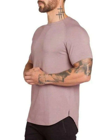 Men's Hip Hop Summer Cotton Fitness T-Shirt - Short Sleeve Bodybuilding Tee