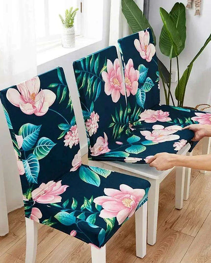 Chic Floral Stretch Dining Chair Covers for Elegant Settings