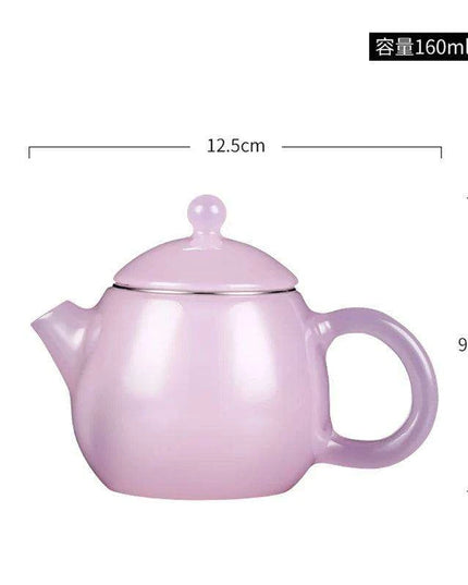 Dragon Egg Inspired Green Jade Glass Tea Infuser Pot - Elegant Petite Teapot for Brewing Green Tea