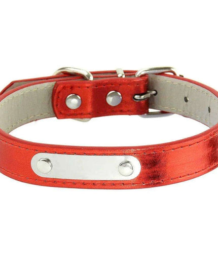 Glamorous Personalized Engraved Leather Dog Collar with Sparkling Accents