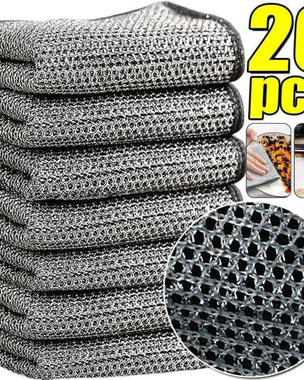 Premium Non-Stick Steel Wire Cleaning Towels: Ultimate Kitchen Maintenance Set