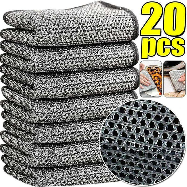 Premium Non-Stick Steel Wire Cleaning Towels: Ultimate Kitchen Maintenance Set