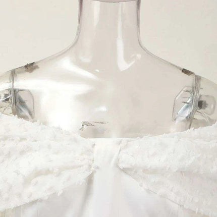 High Waist Pleated Evening Dress with Bowknot and Chic Patchwork Details for Women