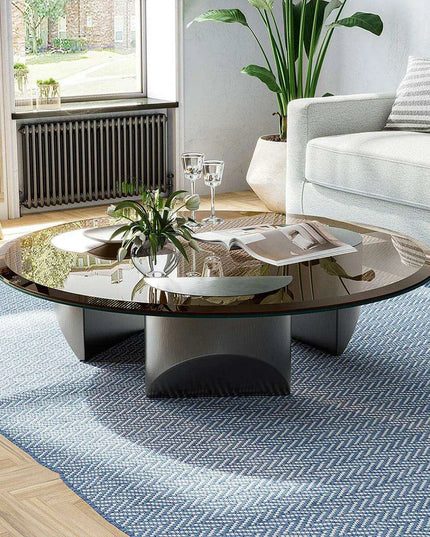 Elegant Nordic Transparent Round Coffee Table