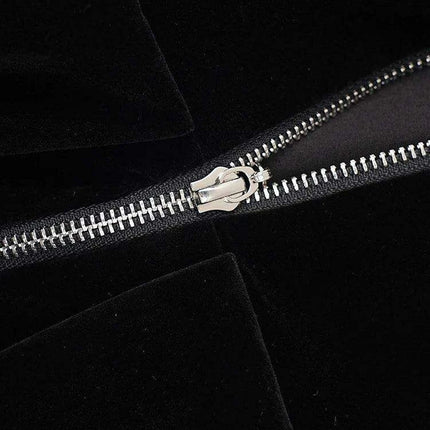 Strapless High Waist Velvet Pleated Evening Gown for Women