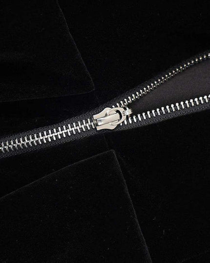 Strapless High Waist Velvet Pleated Evening Gown for Women