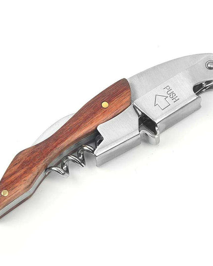 Custom Engraved Stainless Steel Wine Opener Set - Ideal Gift for Wine Lovers and Groomsmen