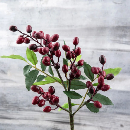 39 cm Artificial Olive Berry Branch with Mixed Leaves