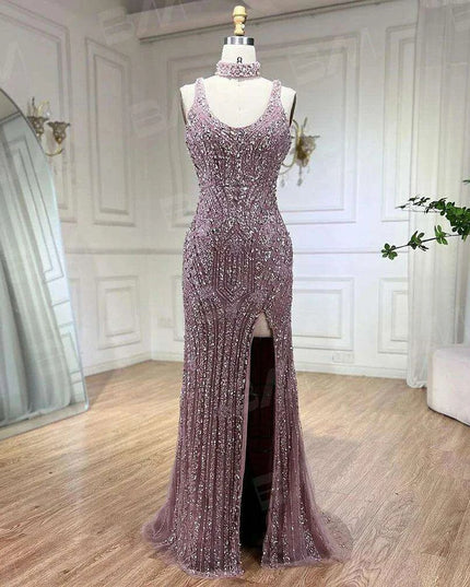Glamorous Rhinestone Mermaid Evening Dress