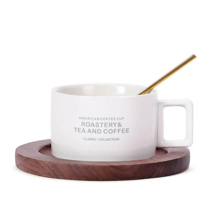 Luxurious Hand-Painted European Ceramic Coffee Mug Set with Gold Detailing - 110ml