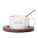 Elegant Ceramic Coffee Cup Set with Golden Accents - 110ml