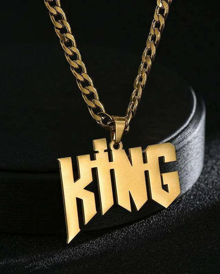 Personalized Unisex Stainless Steel Name Necklace with Chunky Chain