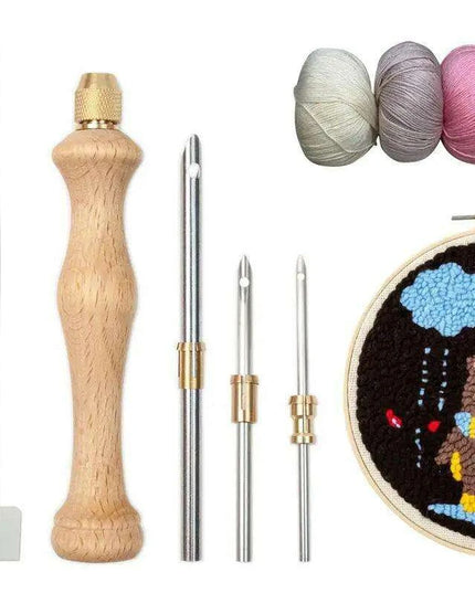 Adjustable Punch Needle Craft Kit for Creative DIY Embroidery and Projects