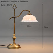 Nordic Copper & Ceramic LED Desk Lamp – Warm & Neutral Light