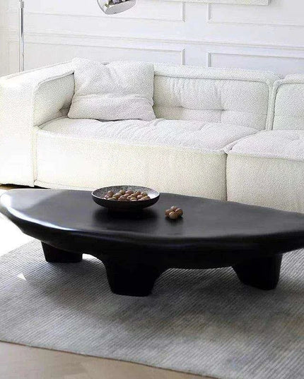 Contemporary Irregular Wood Low Table for Stylish Floor Seating