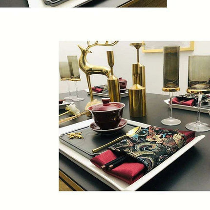 Luxury Botanical Porcelain Dining Set for Elegant Occasions