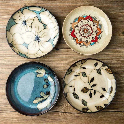 Artisan Handcrafted Colorful Ceramic Serving Plates for Elegant Dining Experiences