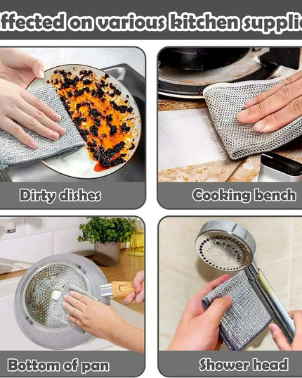 Premium Non-Stick Steel Wire Cleaning Towels: Ultimate Kitchen Maintenance Set