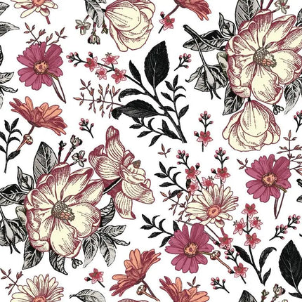 Custom Pink Flower Mural Wallpaper – Personalized 3D Wall Art
