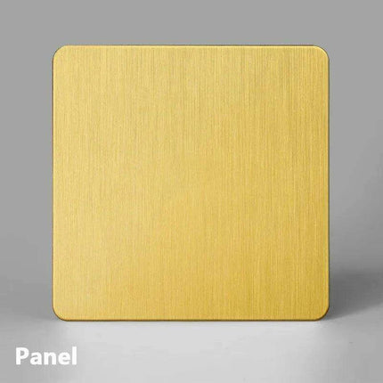 Luxurious Gold Dimmer Switch Set with USB Charging Port - Perfect for French/EU Plugs