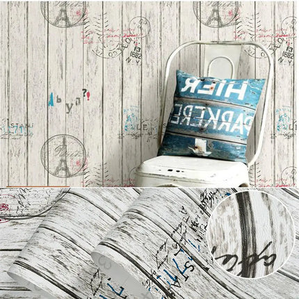 BoHa Waterproof Wood Pattern Wall Sticker - Self-Adhesive PVC Wallpape