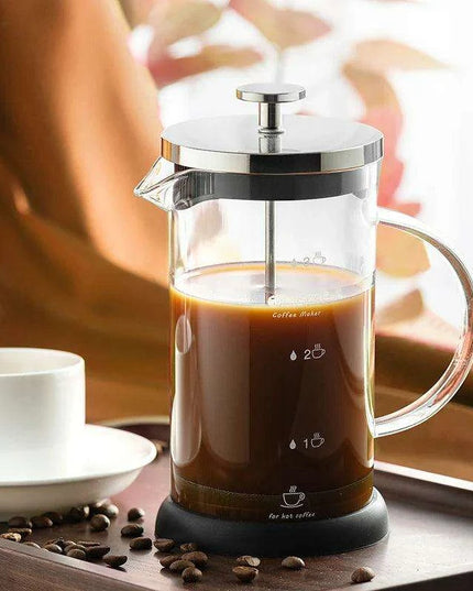 Elegant Handcrafted French Press - Premium Heat-Resistant Glass Coffee Maker for Exceptional Flavor Extraction