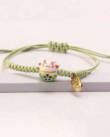 Charming Red Cord Lucky Cat Bracelet - A Thoughtful Gift for Women and Girls