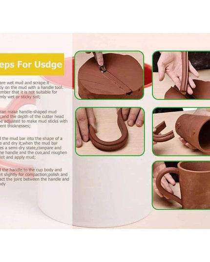 Personalized Pottery Handle Sculpting Tool - Innovative Mug and Kitchen Utensil Designer Scraper