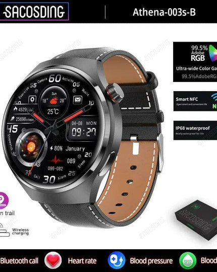 Men's Smart Watch with High-Resolution AMOLED Display and Advanced Health Tracking Features