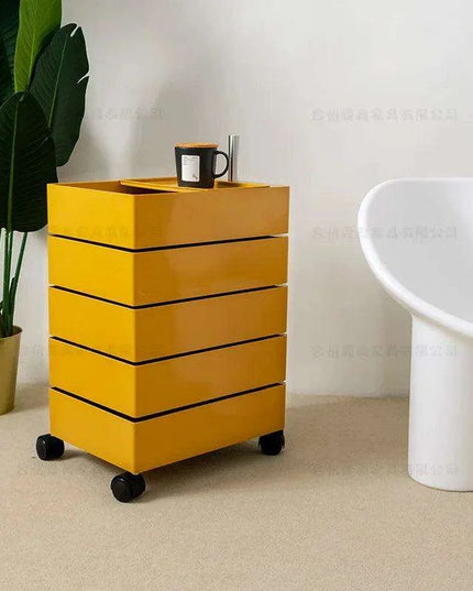360-Degree Rotating Multi-Layer Storage Organizer - Stylish Movable Cabinet for Magazines and Cosmetics
