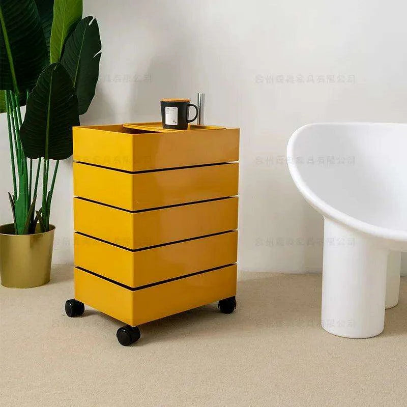 360-Degree Rotating Multi-Layer Storage Organizer - Stylish Movable Cabinet for Magazines and Cosmetics