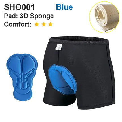 Men's 5D Gel Pad Cycling Shorts — Breathable Padded Bike Underwear