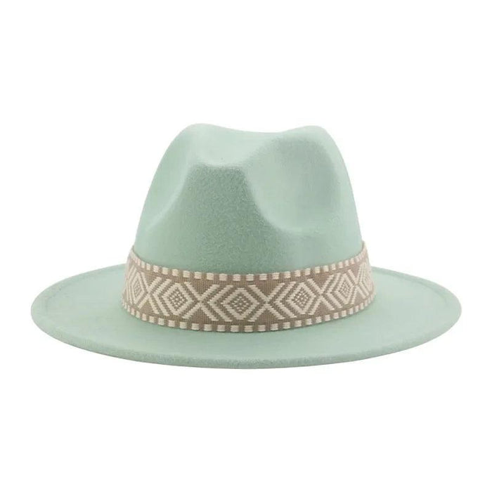 Versatile Unisex Panama Cowboy Hat - Wide Brim Fedora in Classic Camel, Black, and White Felt Options