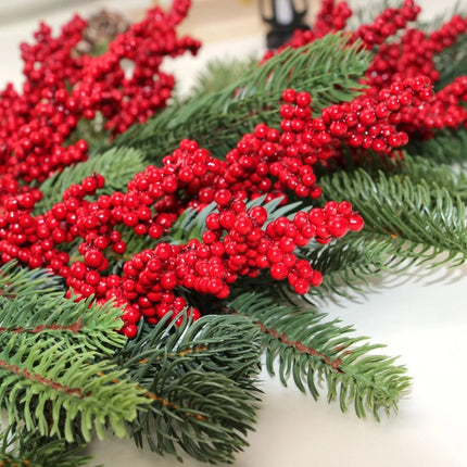 Christmas Artificial Berries Stem Red Holly Berry Fake Flowers Plant Xmas Tree 2027 New Year Party Home Decor Navidad Ornament christmas-artificial-berries-stem-red-holly-berry-fake-flowers-plant-xmas-tree-2027-new-year-party-home-decor-navidad-ornament