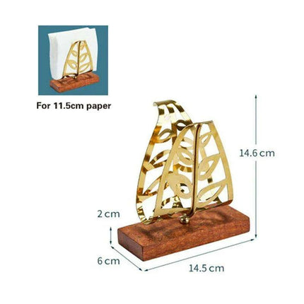 Sophisticated Wooden Tissue Holder Ensemble: Upgrade Your Dining Atmosphere