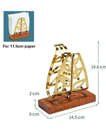 Sophisticated Wooden Tissue Holder Ensemble: Upgrade Your Dining Atmosphere