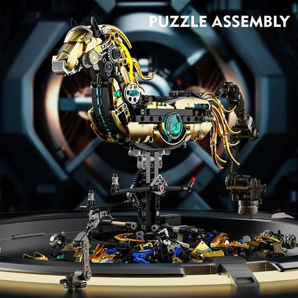 1055pcs MOC Mechanical Horse DIY Building Blocks Model Technical Bricks STEM Educational Toy Kit for Kids Birthday Gifts Toy 1055pcs-moc-mechanical-horse-diy-building-blocks-model-technical-bricks-stem-educational-toy-kit-for-kids-birthday-gifts-toy