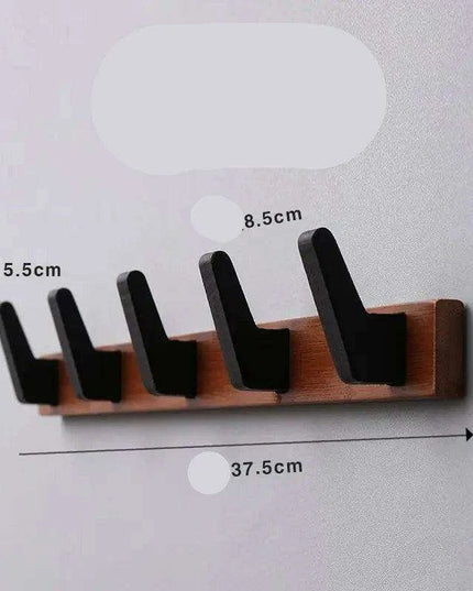 Stylish Solid Wood Wall-Mounted Coat Rack for Chic Home Organization