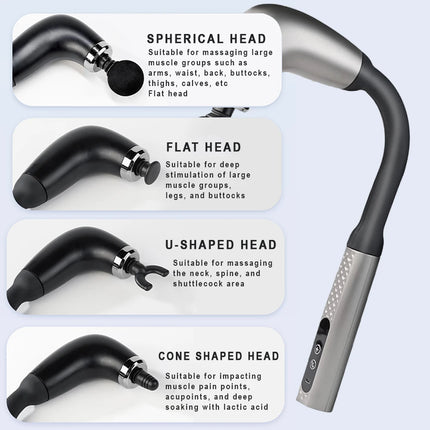 Percussion Fascia Gun — Handheld Deep Tissue Massager, Rechargeable