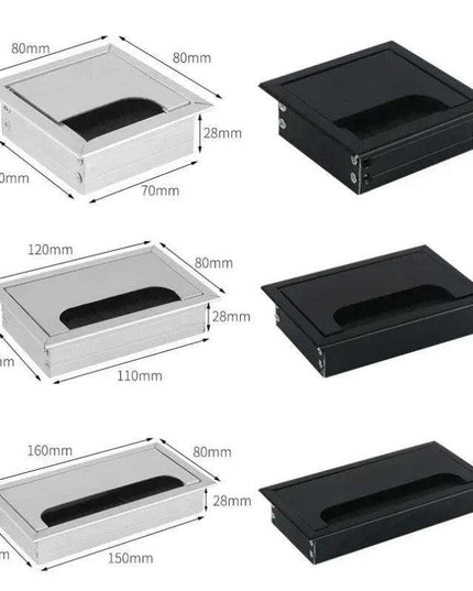 Sleek Rotatable Aluminum Desk Cable Management Grommet with Flip-Top Access