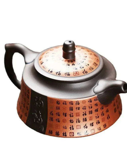 Elegant Purple Clay Tea Infuser Teapot - Ideal for Cozy Tea Gatherings